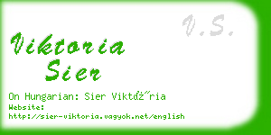 viktoria sier business card